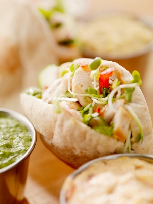 Mini chicken pitas Mini chicken pitas