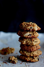 Caramelized pears and dates oat cookies 