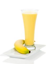 Organic yogurt and banana smoothie 