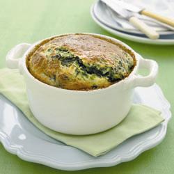 Spinach and 3 cheeses soufflé 