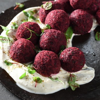 Beetroot falafels